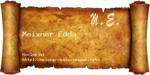 Meixner Edda névjegykártya
